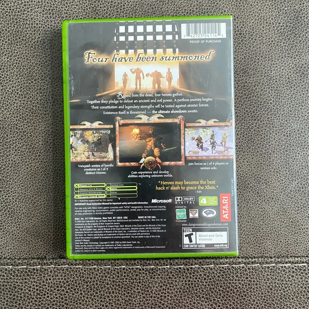 Dungeons & Dragons Heroes (Microsoft Xbox, 2003)